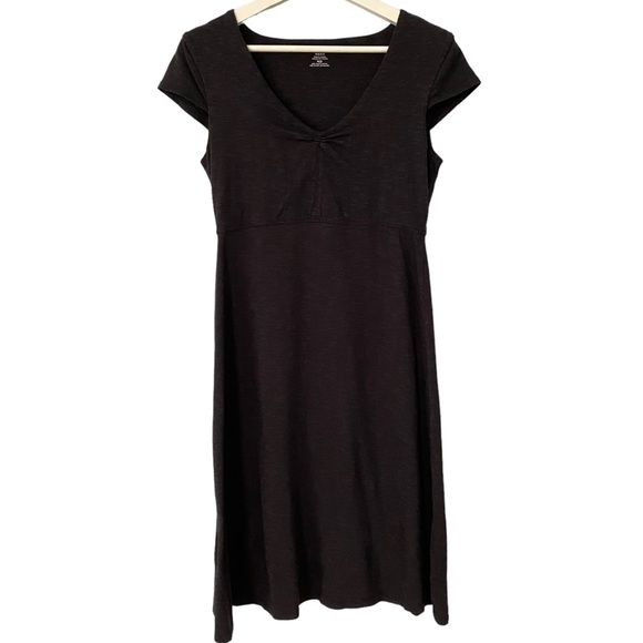 Toad&Co Rosemarie Charcoal Heather Grey Pull-on Casual Cap Sleeves Dress S - Picture 9 of 11